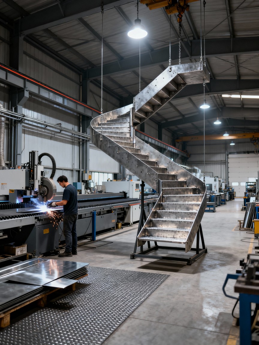 楼梯加工厂示意