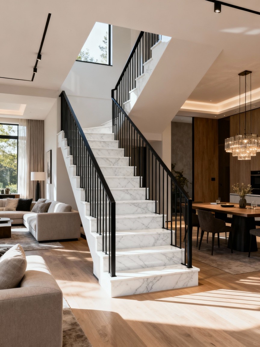 不同户型楼梯位置示意图