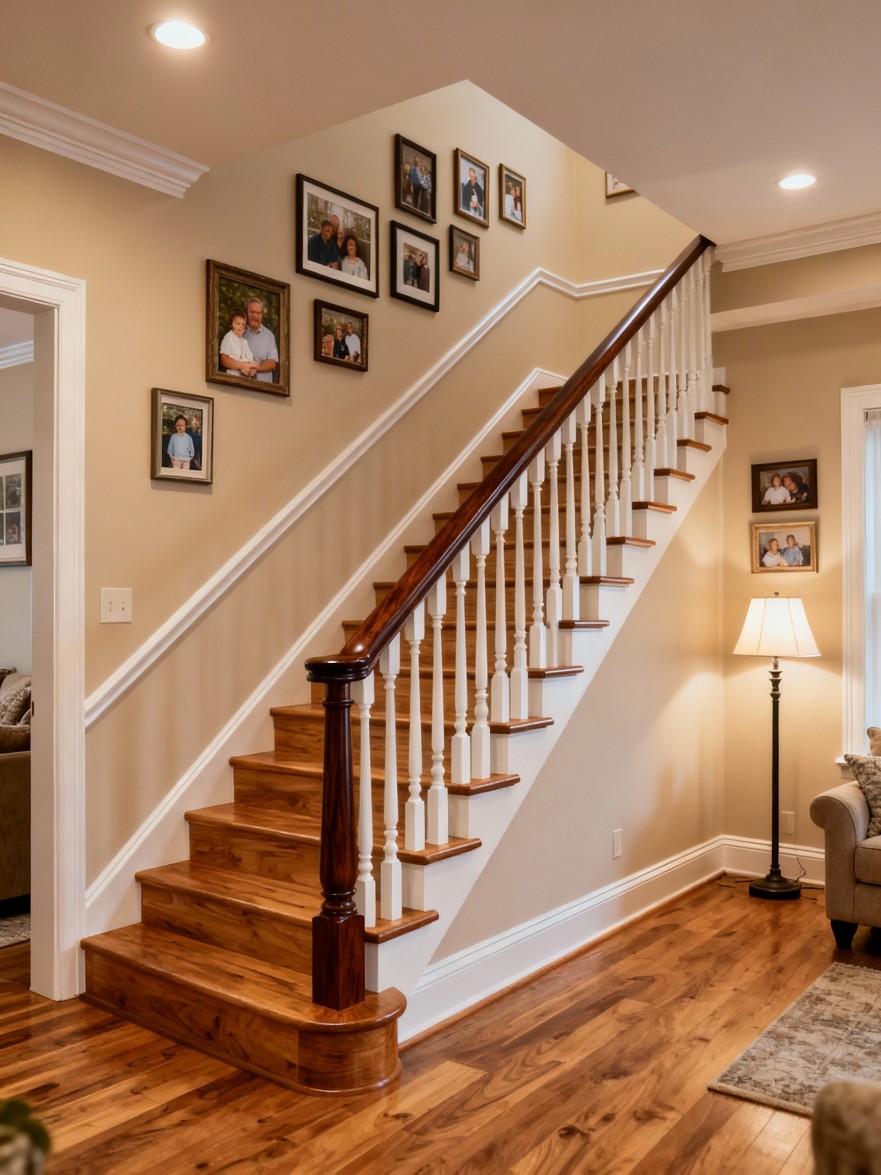 美式风格楼梯效果图