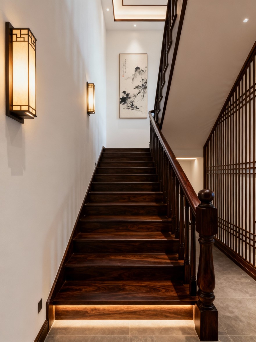 新中式风格楼梯效果图