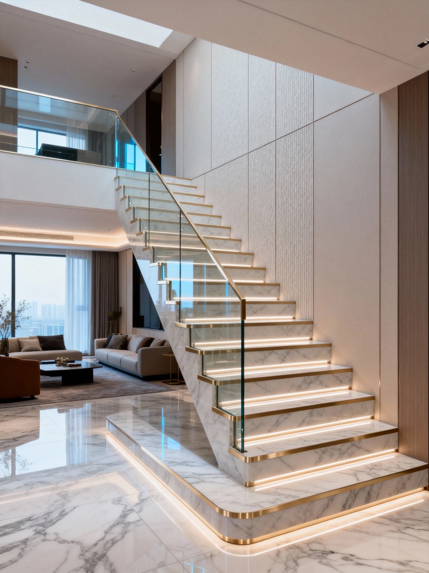 轻奢风格楼梯效果图